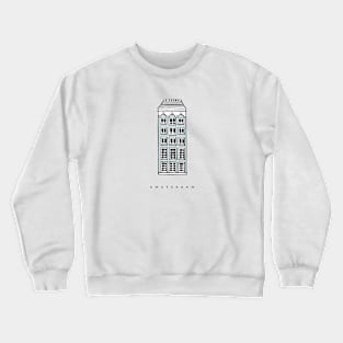 Amsterdam House, Netherlands. Realistic illustration. Crewneck Sweatshirt